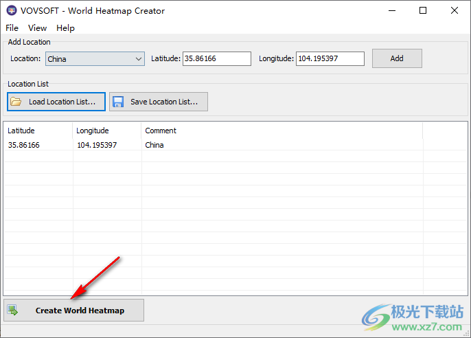 VovSoft World Heatmap Creator(地图创建)