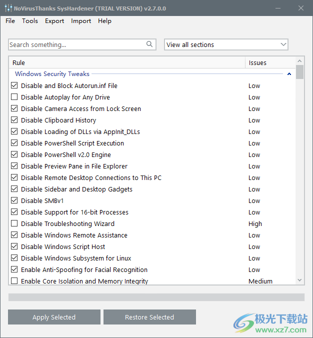 NoVirusThanks SysHardener(电脑系统权限工具)