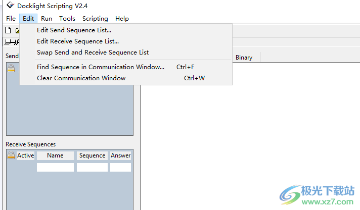 Docklight scripting模拟串行端口