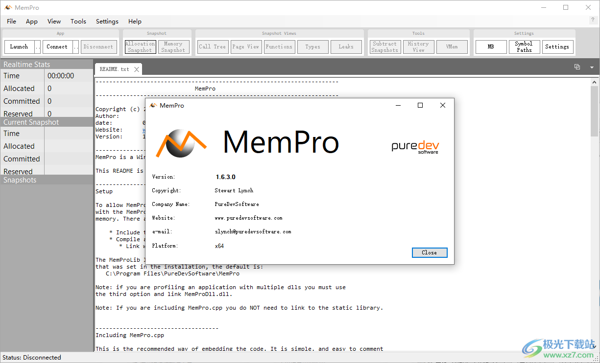 Puredev MemPro破解版(内存分析)