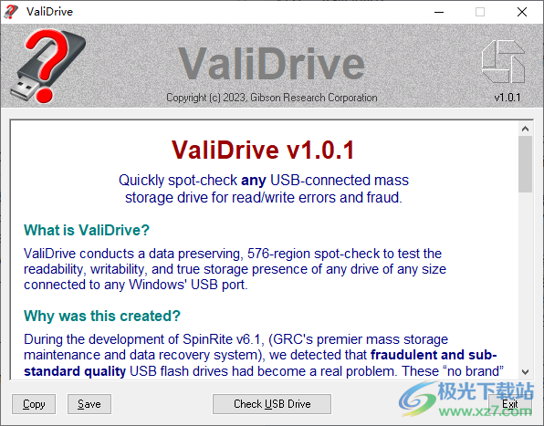 ValiDrive(U盘/移动硬盘容量检测工具)