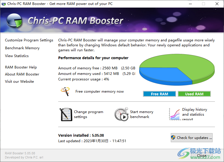 Chris-PC RAM Booster破解版(内存优化)