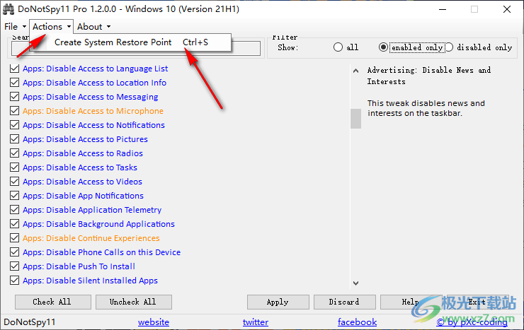 DoNotSpy11 Pro(Win11隐私设置工具)
