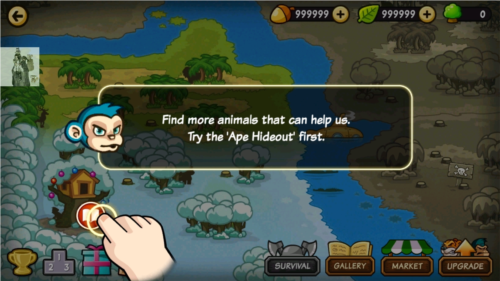 森林防御战猴子传奇无限叶子松果版