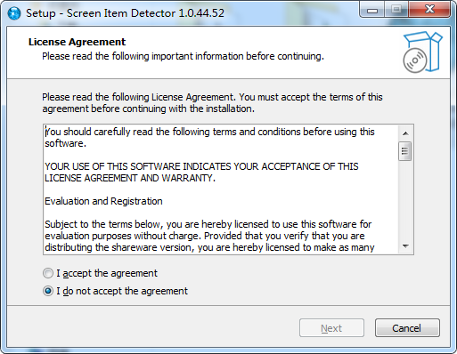 Screen Item Detector