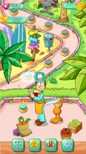 加菲猫快餐车免费金币版