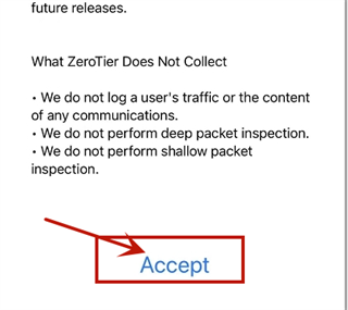 Zerotier One app