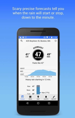 dark sky weather app