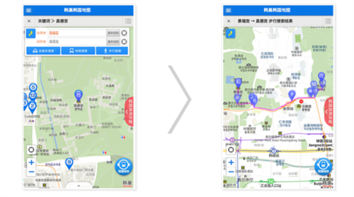 韩巢韩国地图中文版