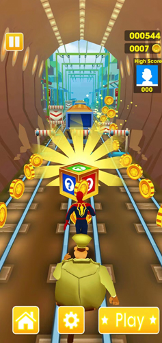 超级英雄奔跑地铁奔跑者