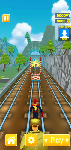 超级英雄奔跑地铁奔跑者