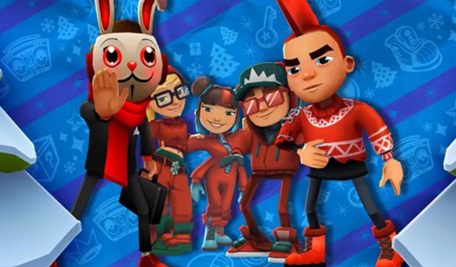 地铁跑酷冰雪节无限金币钻石版