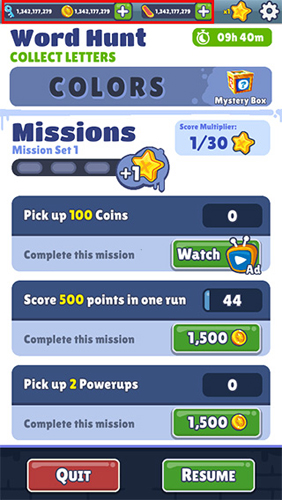 地铁跑酷menu黑客修改版