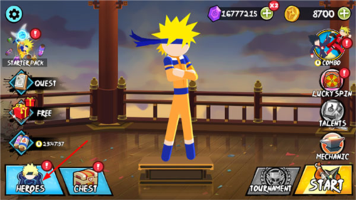 火柴人忍者大战无限金币无限金券版