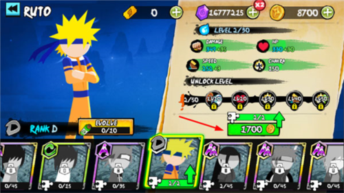 火柴人忍者大战无限金币无限金券版