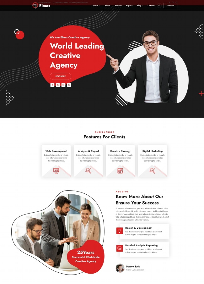 创意服务公司宣传网站模板