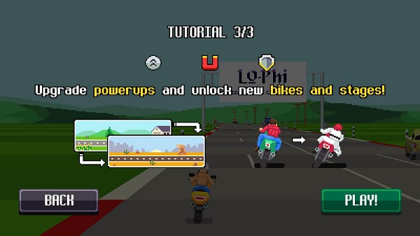 像素摩托车游戏(Retro Highway)