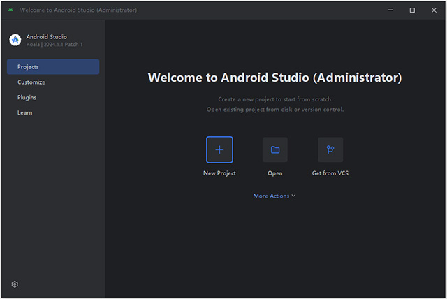 android studio koala for linux