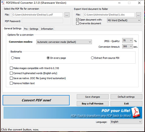PDF2Word Converter