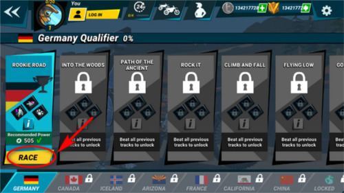 疯狂技能越野摩托车3内置菜单版