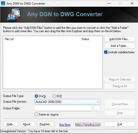 Any DGN to DWG Converter(dgn转dwg软件)