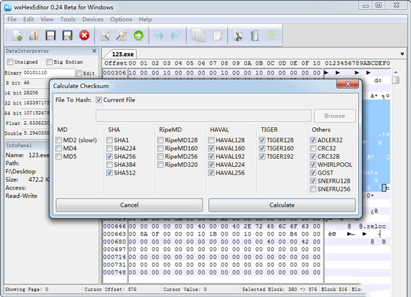 wxHexEditor(十六进制编辑器)