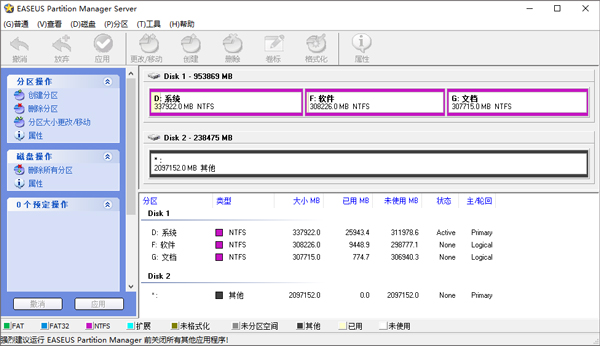 磁盘分区工具(EASEUS Partition Manager Server)