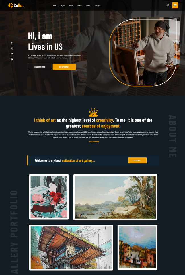 网页设计师个人网页宣传模板